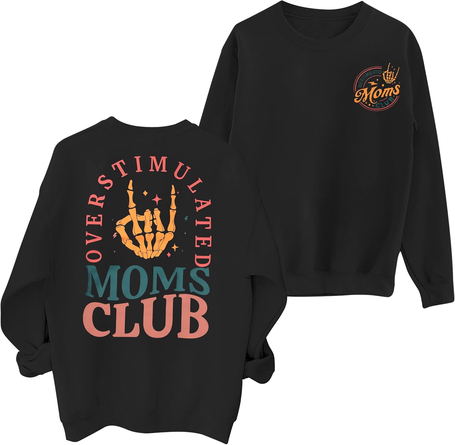 Overstimulated Moms Club Crewneck Sweatshirt for Women - Image 5