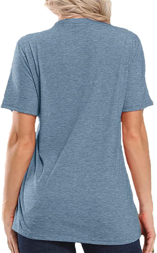 Snowflake Graphic Christmas Short Sleeve T-Shirt for Women - Image 4