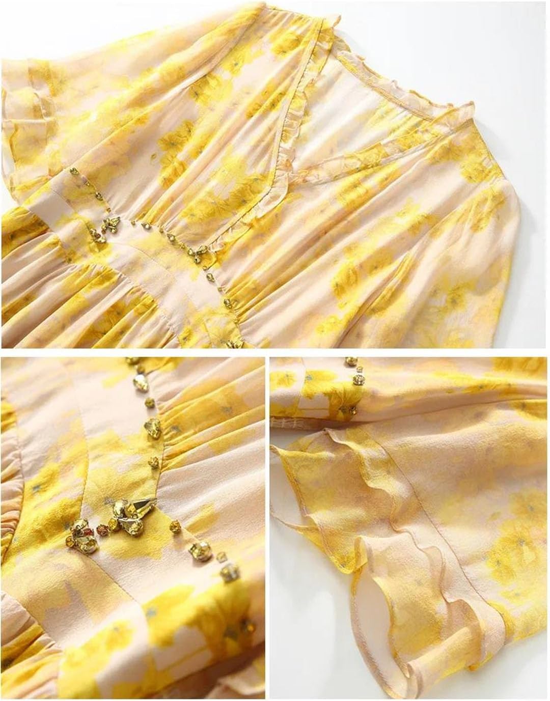 Mulberry Silk V-Neck Long Summer Dress for Women - Image 6